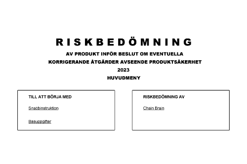 Riskbedömning produkt produktsäkerhet 2023