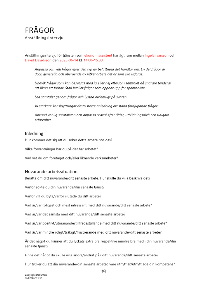 Anställningsintervjufrågor 2023
