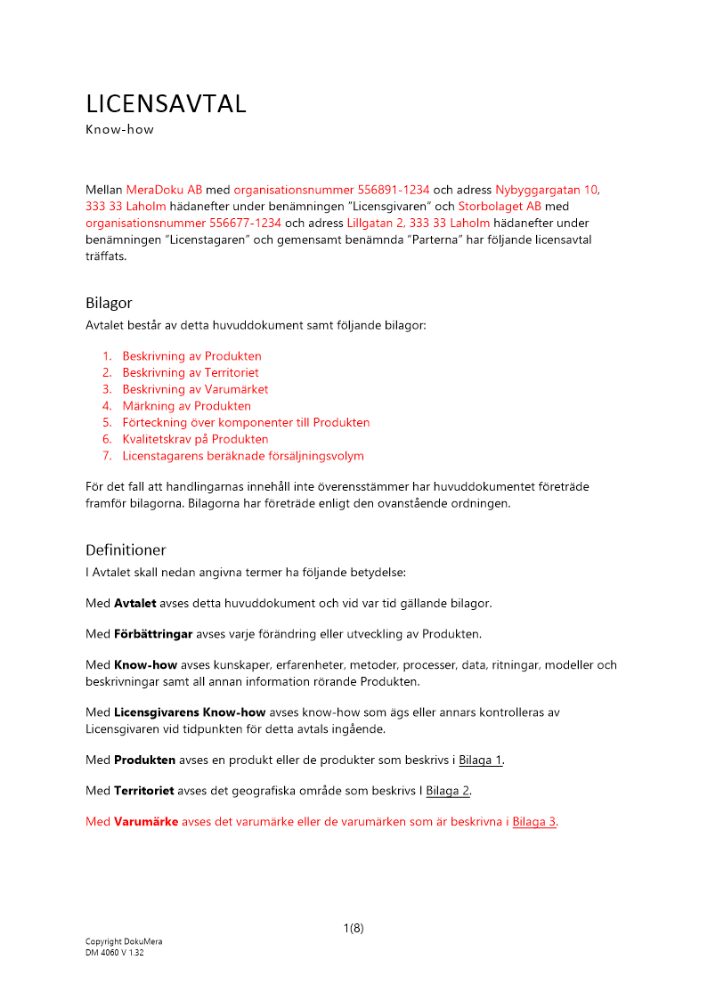 Licensavtal _Know-how_ 2023