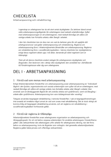 Checklista Rehabilitering 2023