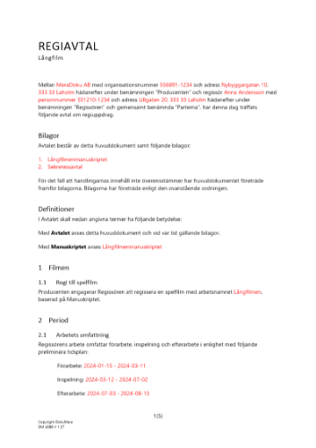 Regiavtal långfilm 2023