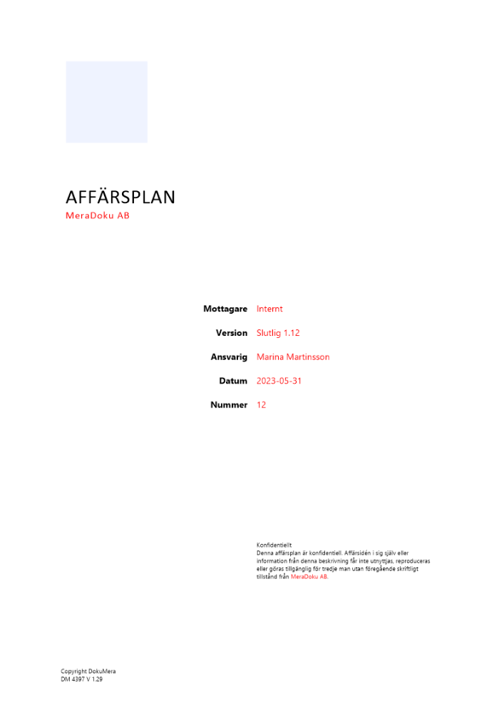 Affärsplan 2023