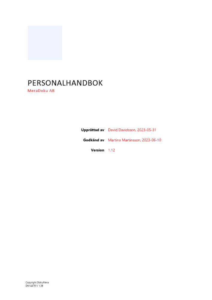 Personalhandbok 2023