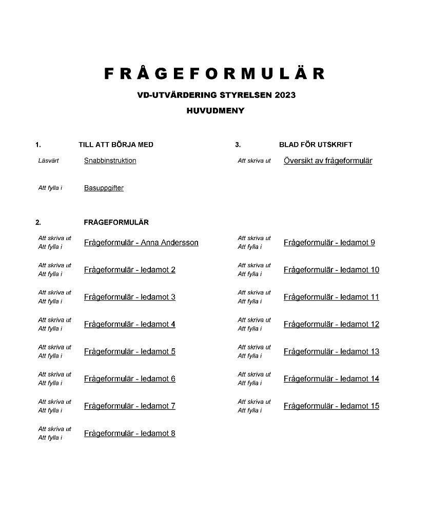 VD-utvärdering – styrelsen 2023