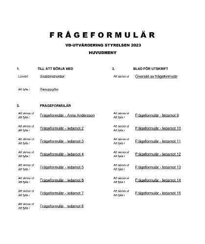 VD-utvärdering – styrelsen 2023