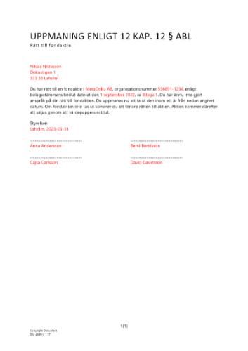 Uppmaning enligt 12 kap 12 _ ABL 2023