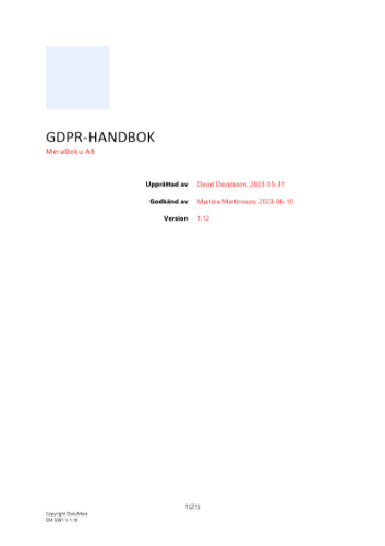 GDPR-handbok 2023